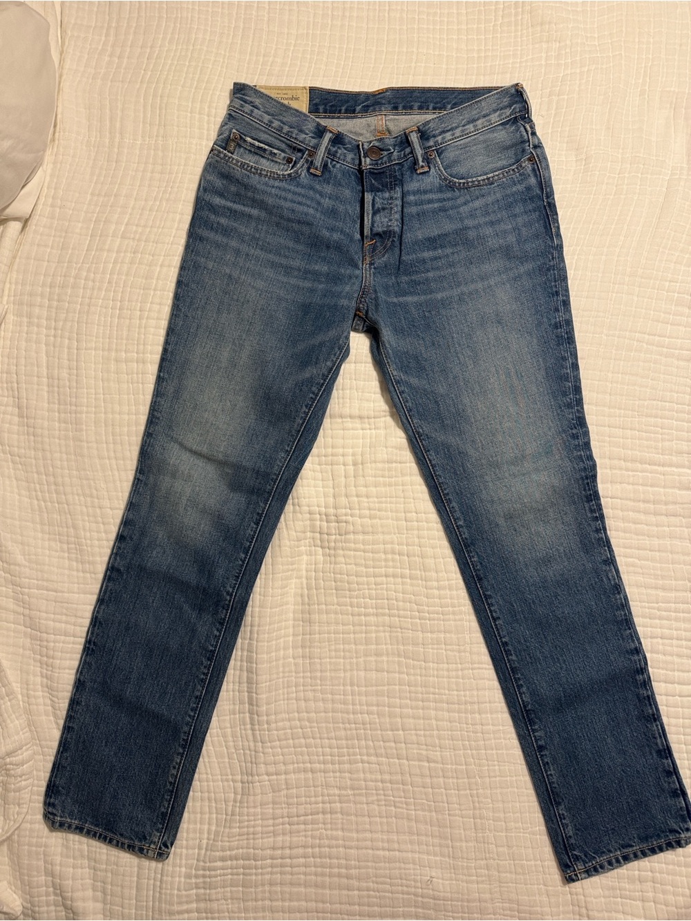Vintage Men’s Abercrombie & Fitch Blue Skinny fit Straight Jeans